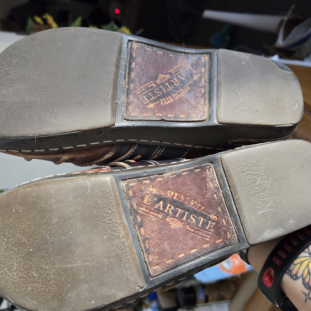 Colorful Leather Clogs - Picture 6 of 6